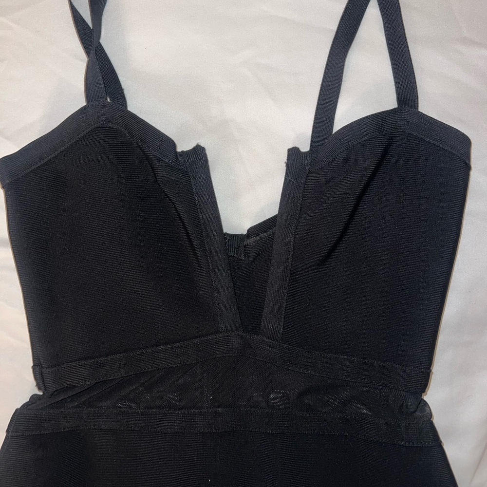 Hot Miami Styles Black Mini Dress